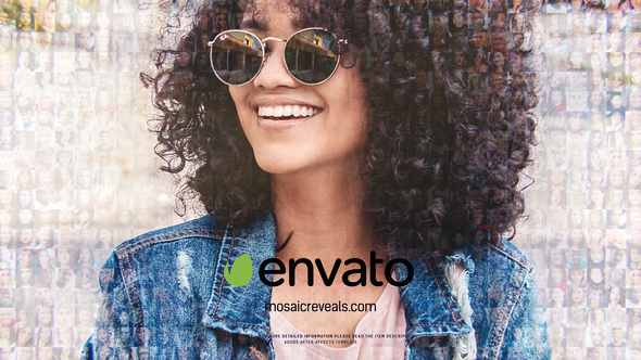 AE模板-马赛克多照片相册Logo动画 Mosaic Multi-Photo Reveals