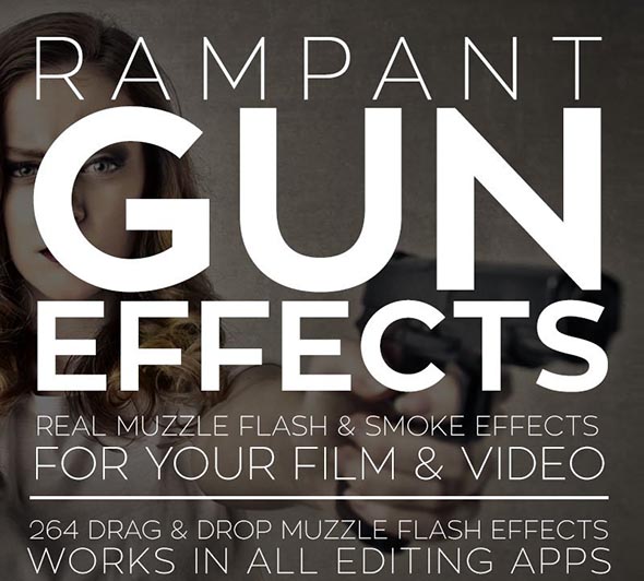 326组真实开枪火焰枪口闪光烟雾5K高清视频素材