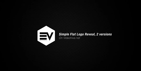 AE模板-公司企业优雅扁平化简洁Logo动画 Simple Flat Logo Reveal
