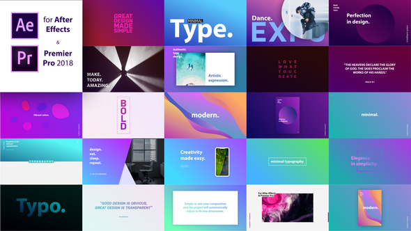 AE模板+PR预设-30组时尚文字标题排版动画 Titles