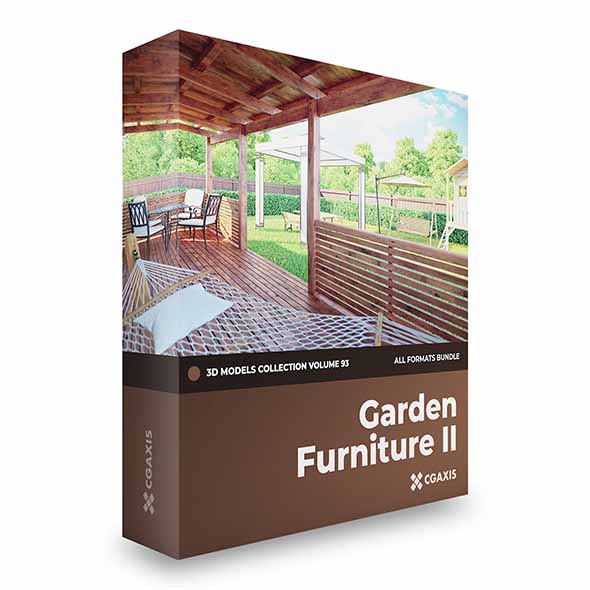21个庭院家具长椅桌子3D模型 CGAxis – Garden Furniture 3D Models Collection Volume 93