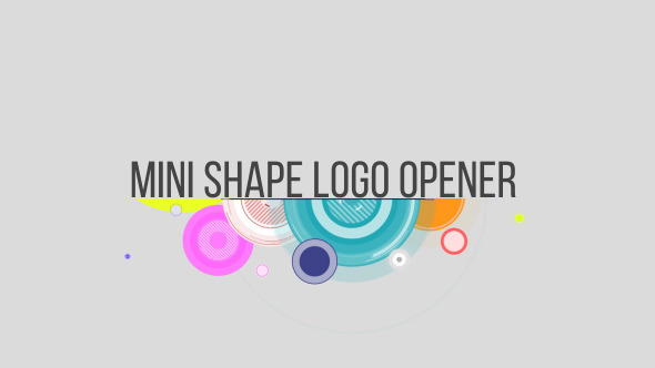 AE模板-时尚标题圆圈图形Logo动画 Shape logo minimal