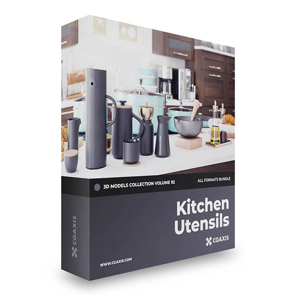 厨房用具3D模型 CGAxis – Kitchen Utensils 3D Models Collection – Volume 92