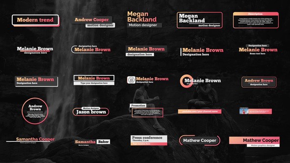 AE模板-4K扁平化简洁时尚标题排版动画 Bolt Lower thirds