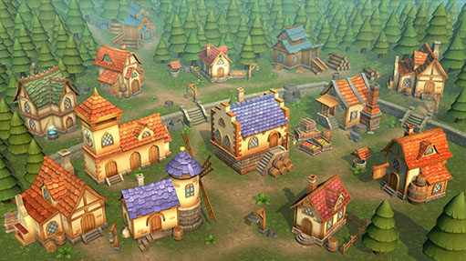 unity低边小镇场景Lowpoly Township Set 4.5