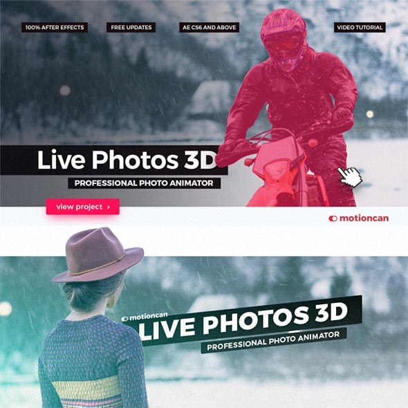 AE模板-专业照片动画师三维图片摄像机动画工具包