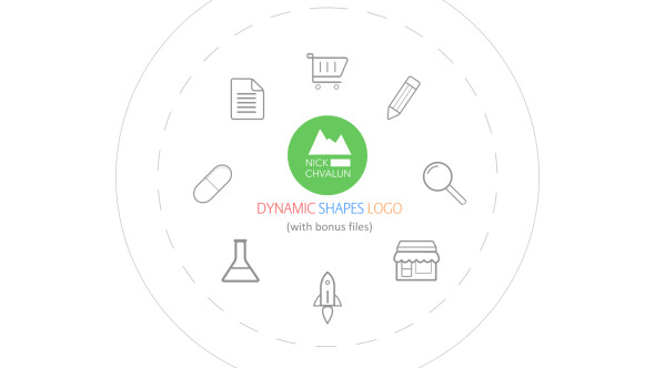 AE模板-扁平化MG图形Logo动画 Flat Logo