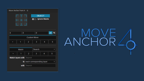 AE脚本-中心点锚点移动对齐 Move Anchor Point V4.1.2+视频教程