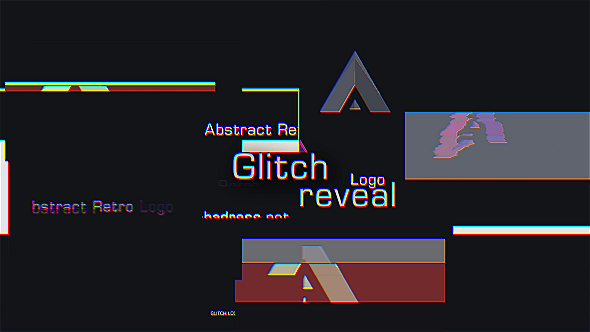 AE模板-数字失真信号损坏文字Logo动画 Glitch Logo Reveal