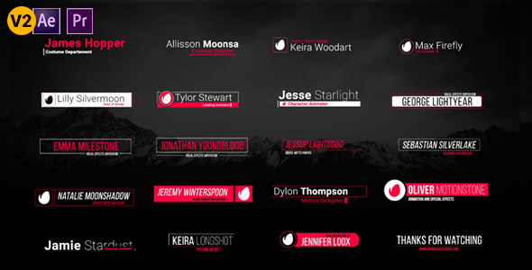 AE+PR模板-20组现代简约标题排版时尚人名字幕条动画 Modern Lower Thirds