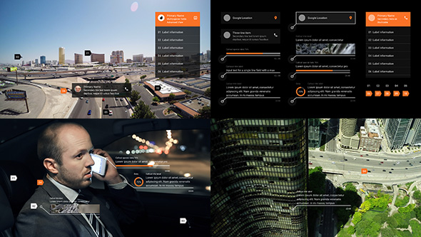 AE模板-科技感文本标题排版HUD线条呼叫指示线产品信息介绍动画 Call Outs