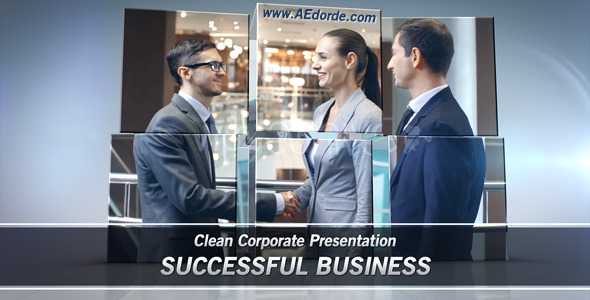 AE模板-企业介绍商务合作宣传视频开场 Successful Business – Clean Corporate Presentation