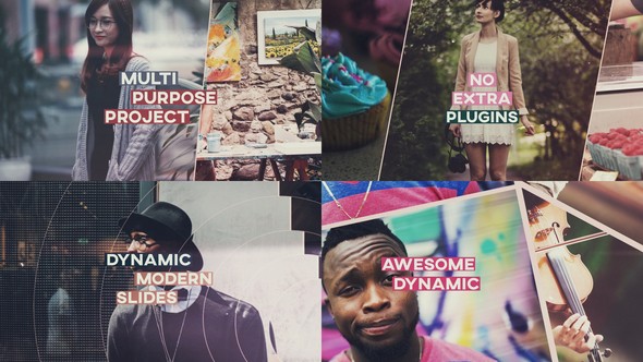 AE模板-现代节奏感宣传视频片头Dynamic Modern Slides