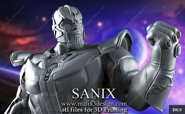 灭霸影视角色高精度3D模型Cubebrush – Thanos 3D Print Model-图片1