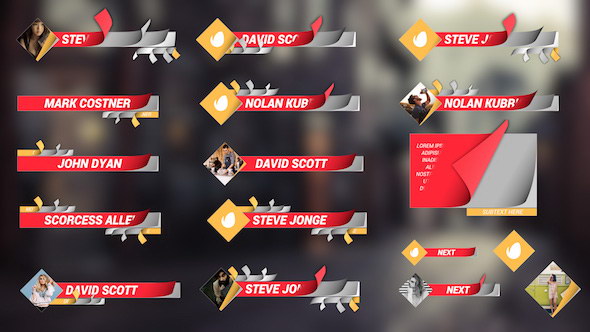 FCPX插件-18种卷页字幕条动画效果Clean Lower Thirds