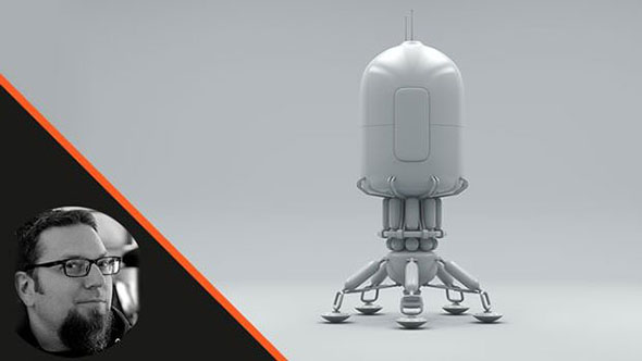 C4D太空飞船着陆器建模教程Udemy – Model a Spaceship Lander in Cinema 4D