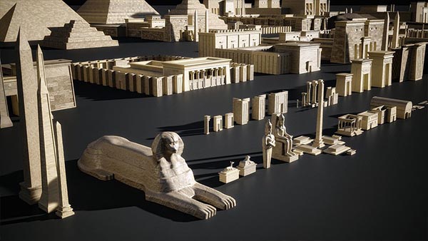 埃及金字塔3D模型 Kitbash3D – Egypt (Maya/MAX/FBX/OBJ)-图片2