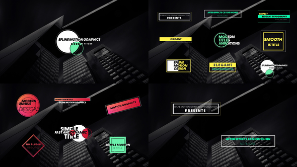 AE模板-优雅动力学排版文本标题动画 Modern Titles