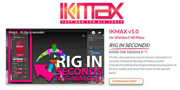 3DS MAX模型快速绑定插件 3DtoAll IKMAX 2024 Win