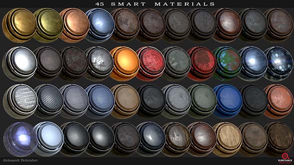 45个可用于Substance Painter 2018.2.3及以上材质预设-图片1