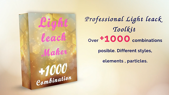 AE模板-1000种炫光耀斑漏光效果生成工具包 Ultimate Light Leak Maker