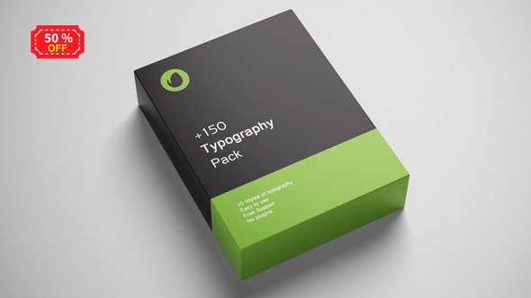 AE模板-时尚文字标题排版动画 150 Titles Pack