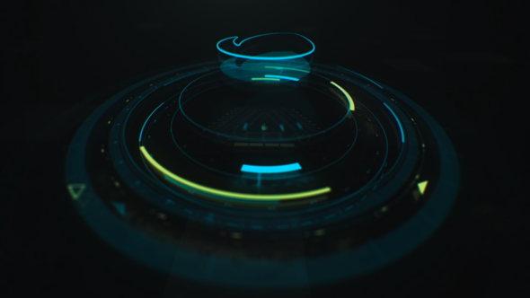 AE模板-未来派HUD大气科技感Logo动画  Tech Intro