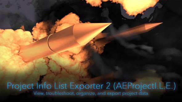 工程信息导出AE脚本 Aescripts Project Info List Exporter 2.0.4 + 视频教程