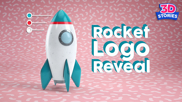 AE模板-企业创新领导力三维火箭Logo动画 Rocket Logo Reveal