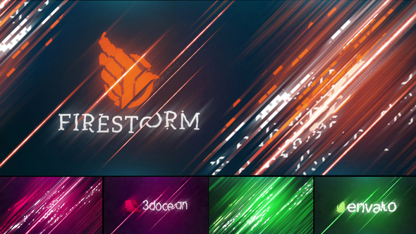 AE模板-时尚光效切割Logo动画 Slices