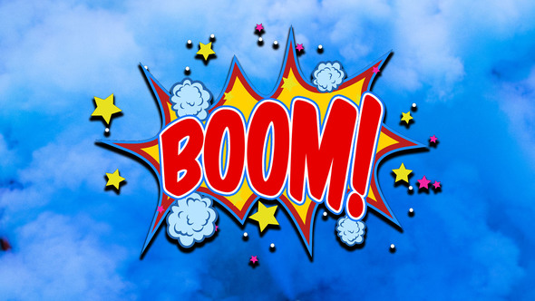 PR预设-搞笑卡通漫画对话框气泡动画 Comic Bubbles MOGRT