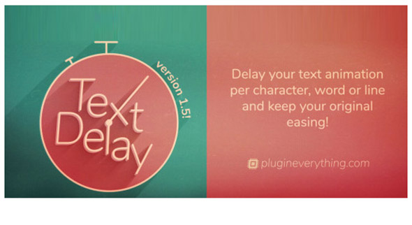 文字延迟动画快速制作AE插件 TextDelay 1.8.0 Win+ 使用教程