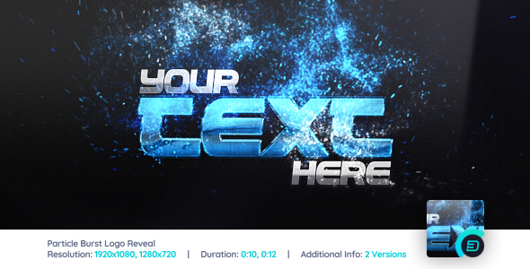AE模板-Particle 粒子汇聚文字Logo动画 Particle Burst Logo Reveal
