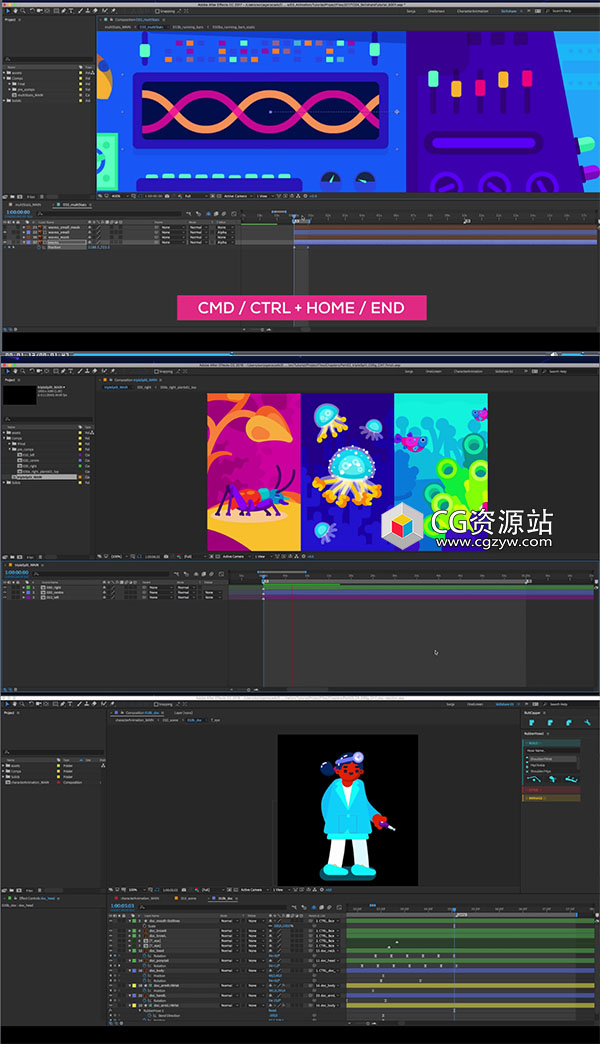 AE基础入门人物角色绑定MG动画教程SkillShare – Motion Graphics with Kurzgesagt Part 1-3-图片2