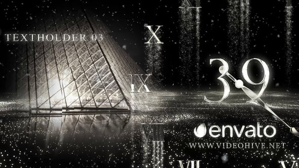 AE模版-盛大烟花新年倒计时奢华银色粒子城市节日庆典动画-图片1