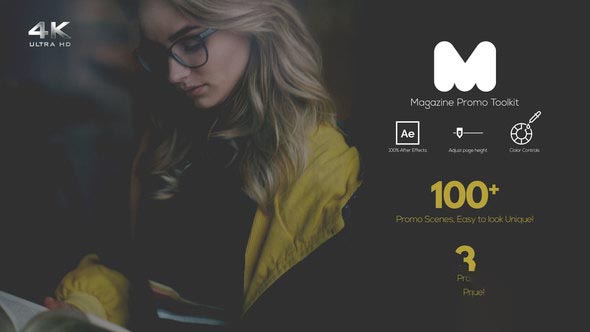 AE模板-3D小册子杂志翻页翻书动画工具包 Magazine Promo Toolkit-图片1