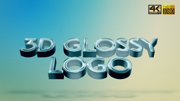 AE模板-4K三维反射标志logo动画3D Glossy Logo folder