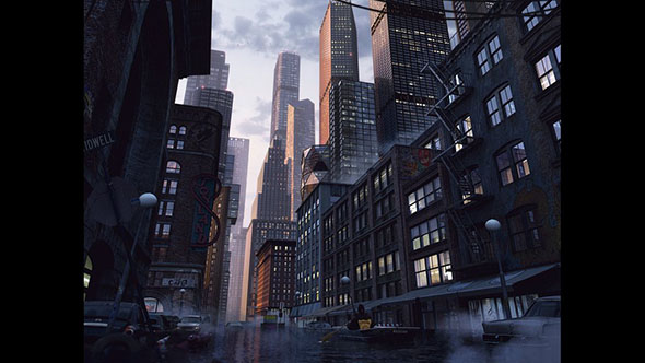 摩天大楼建筑物城市街道楼房3D模型 Kitbash3d – Every City-图片1