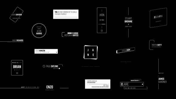 AE模板-动态快速排版文字标题动画 Typographic Titles