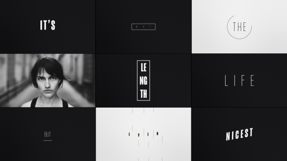 AE模板-时尚黑白文字图片快闪片头 Quick Typo Opener