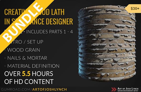 Substance Designer木纹材质纹理贴图实例制作视频教程