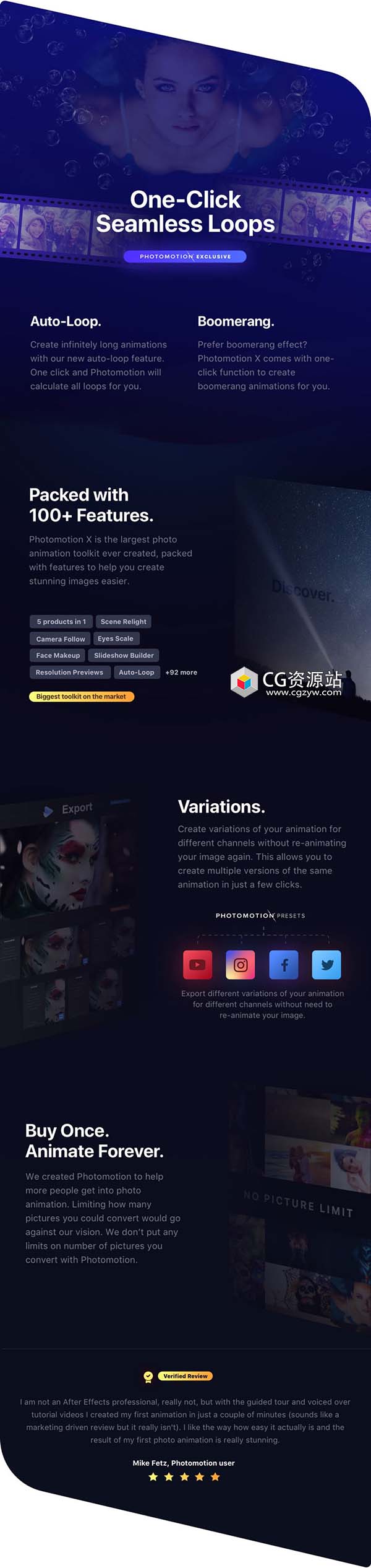 AE模板-人物风景图片转三维摄像机运动视差3D动画 Photomotion V12.0-图片5