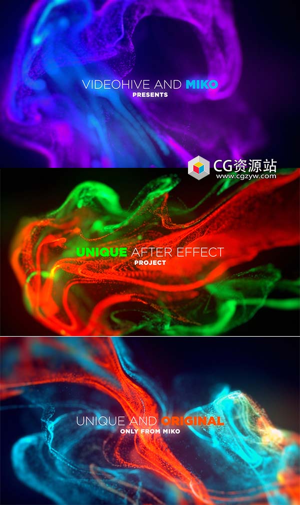 AE模板+PR模板-梦幻抽象粒子流动文字标题宣传片头-图片2