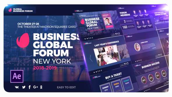 AE模板-时尚活动促销业务演示开场 Event Promo Business Presentation