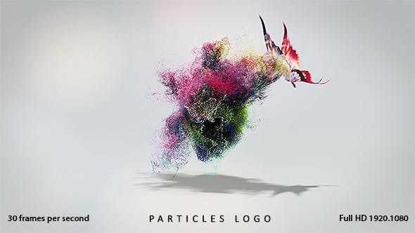 AE模板-粒子烟雾蝴蝶Logo动画 Smokey Butterfly Logo
