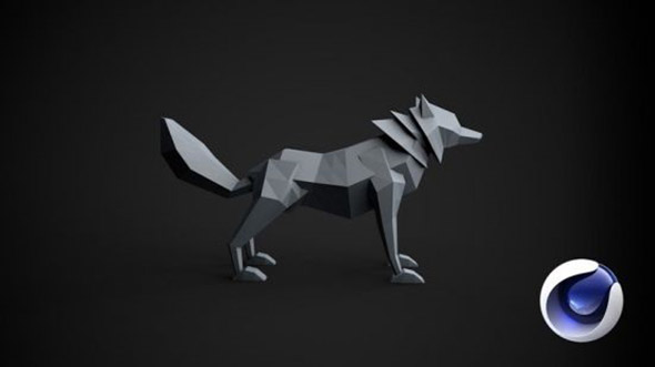 C4D教程-低多边形狼建模教程 Udemy – Learn Cinema 4D: Low Poly Wolf