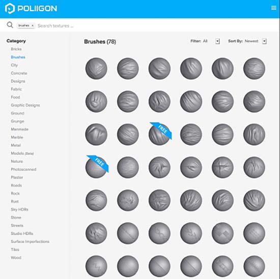 Zbrush-78组布料织物纹理雕刻笔刷合集