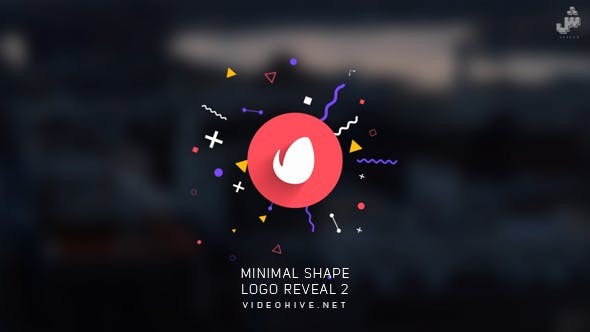 AE模板-4K简洁图形碰撞Logo动画 Minimal Shape Logo Reveal 2