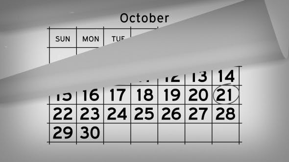 AE模板-日历时间线图片展示片头 Calendar Timeline Promo