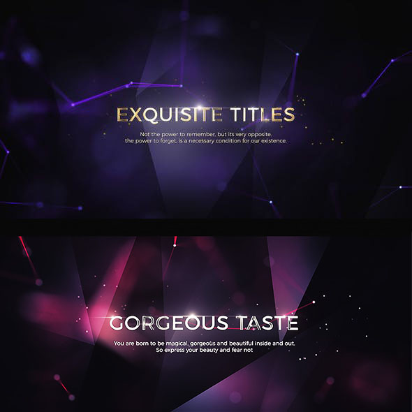 AE模板-抽象豪华点线粒子背景文字标题宣传片头-图片1